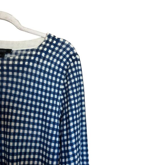J Crew Sweater Womens Medium Multicolor Plaid Print Pullover Sweatshirt - Picture 3 of 7